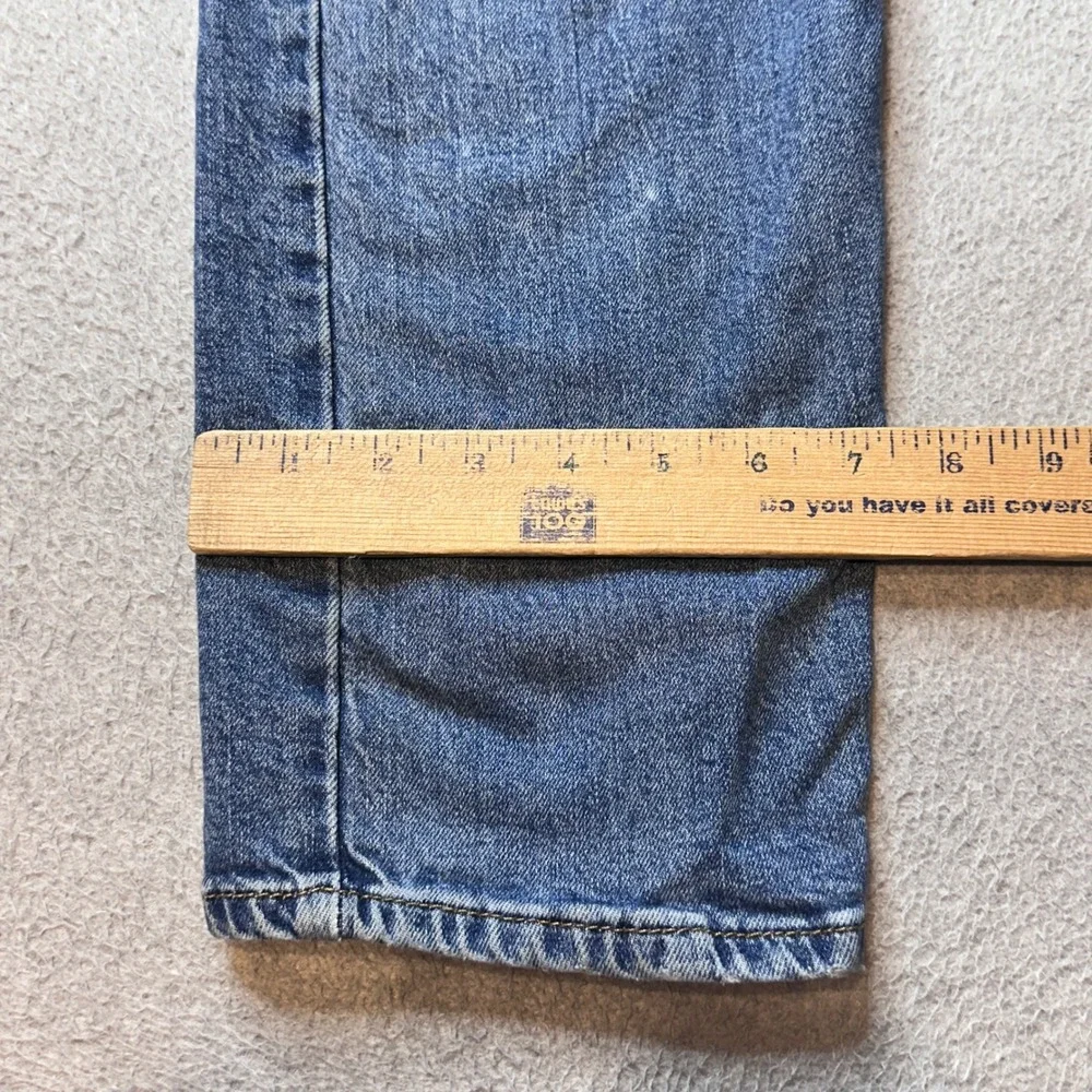 Levi's 502 Jeans Mens 36x32 (35x29) Blue‎ Regular Taper Distressed Stretch Denim